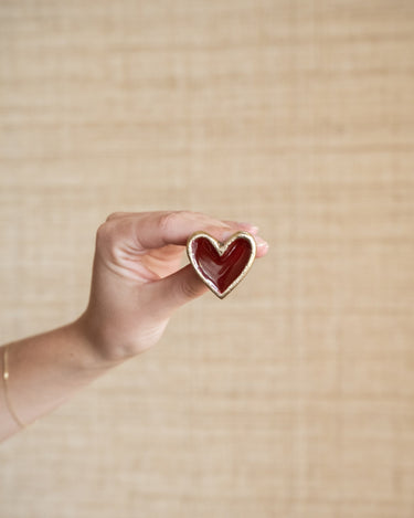 Handgemaakte Kastknop Pyar Hart Bordeaux - Things I Like Things I Love