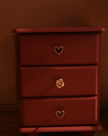 Handgemaakte Kastknop Pyar Hart Bordeaux - Things I Like Things I Love