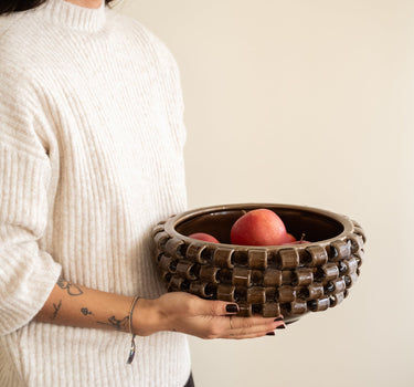 Handmade Deco Bowl Loopa Brown - Things I Like Things I Love