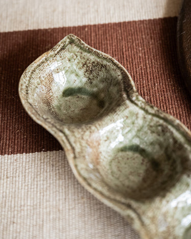 Handmade Japanese Sauce Dish Yamasan Triple - Things I Like Things I Love