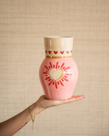 Handmade Vase Sunlit Heart - Things I Like Things I Love