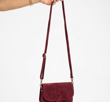 Bag Flora REAL SUEDE Bordeaux
