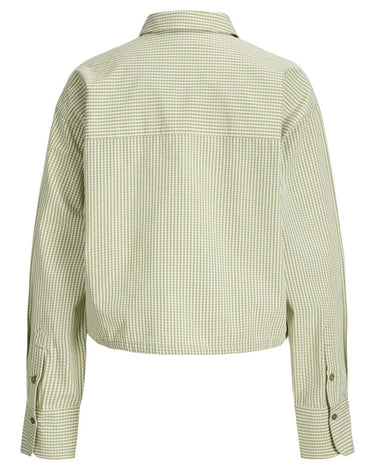 Jamie Poplin String Shirt Fern/White - Things I Like Things I Love