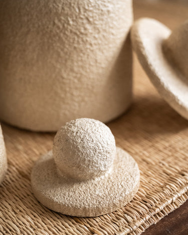 Jar Ceramic Beige - Things I Like Things I Love