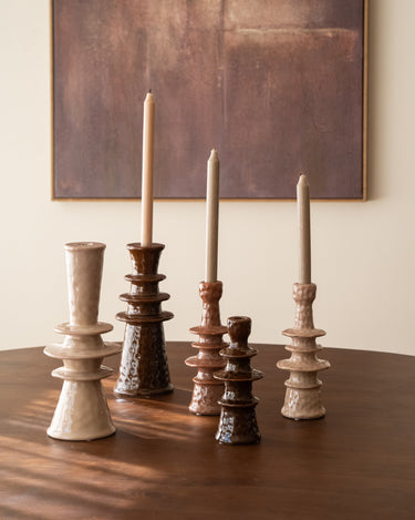 Kandelaar Mika Keramiek Beige - Things I Like Things I Love