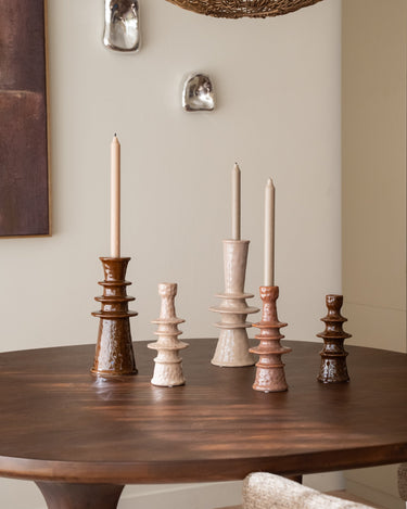 Kandelaar Mika Keramiek Beige - Things I Like Things I Love