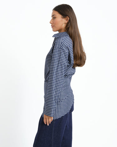KIlah Scarfshirt Navy Blazer/Birch - Things I Like Things I Love