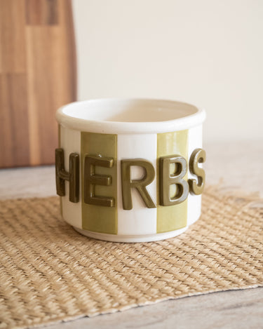 Kruidenpot Herbs Keramiek Groen - Things I Like Things I Love