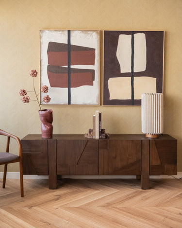 Large Wall Art Equa Beige/Burgundy - Things I Like Things I Love