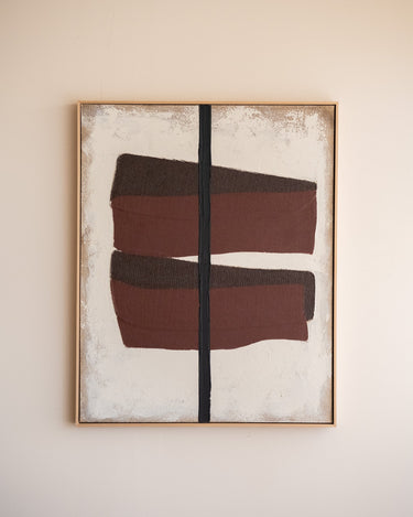 Large Wall Art Equa Beige/Burgundy - Things I Like Things I Love