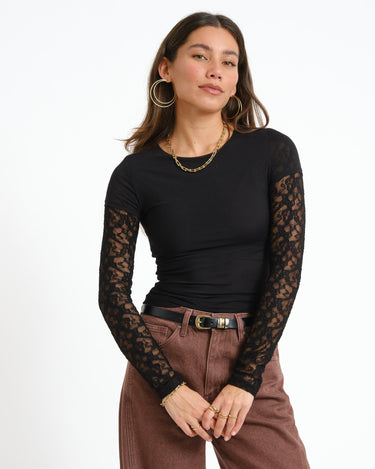 Mercy Double Layer Top Black - Things I Like Things I Love