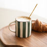 Mug Mykonos Green Stripe - Things I Like Things I Love