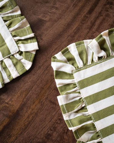 Placemat Ellie Striped Green - Things I Like Things I Love