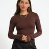 Rouge Maple O-Neck Tee Seal Brown - Things I Like Things I Love