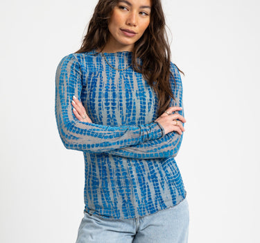 Rouge Meena O - Neck Top Directoire Blue - Things I Like Things I Love