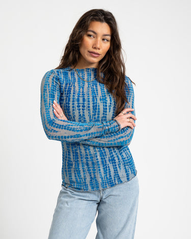 Rouge Meena O - Neck Top Directoire Blue - Things I Like Things I Love