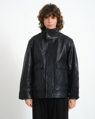 Rouge Mia Oversized Leather Jacket Meteorite - Things I Like Things I Love