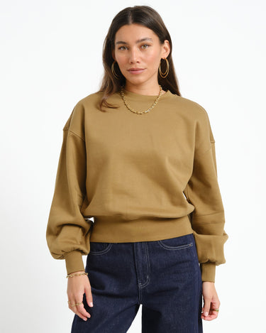 Rouge Ona O-Neck Sweat Gothic Olive - Things I Like Things I Love