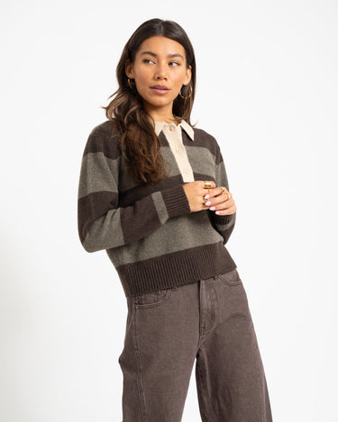 RUBY POLO NECK KNIT Seal Bruin - Things I Like Things I Love