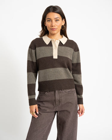 RUBY POLO NECK KNIT Seal Bruin - Things I Like Things I Love