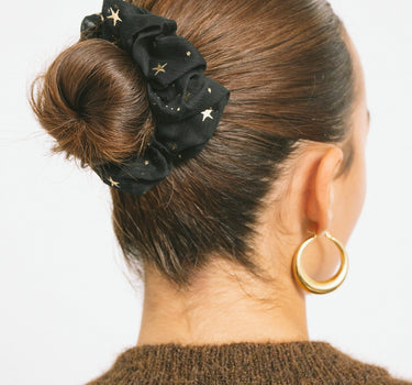 Scrunchie Starry Black - Things I Like Things I Love