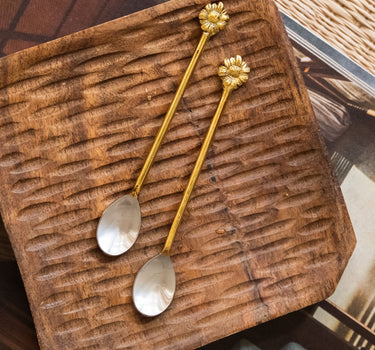 SET OF 2 - Handmade Sunflower Spoons - Things I Like Things I Love