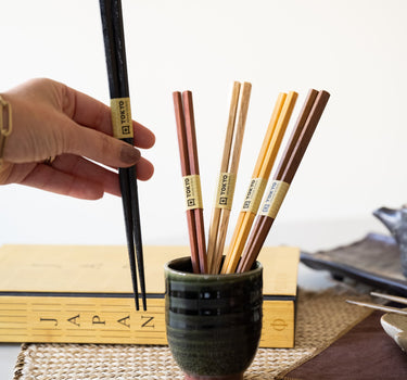 SET OF 5 - Chopstick Hexagon Wood - Things I Like Things I Love