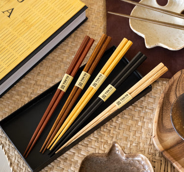 SET OF 5 - Chopstick Hexagon Wood - Things I Like Things I Love