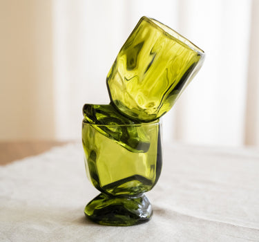 SET VAN 4 - HKLIVING Glazen Emerald - Things I Like Things I Love