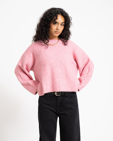 Sigga Diverse Crew Neck Knit Orchid Smoke - Things I Like Things I Love
