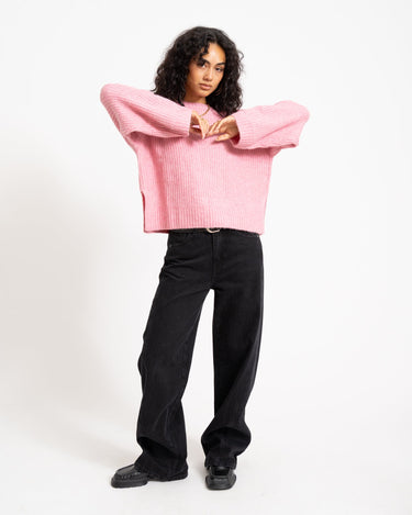 Sigga Diverse Crew Neck Knit Orchid Smoke - Things I Like Things I Love