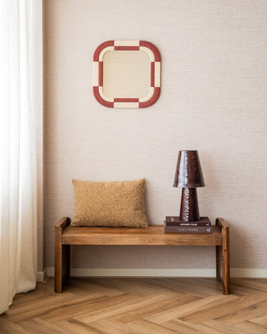 Spiegel Tess Gevlochten Bordeaux - Things I Like Things I Love