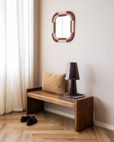 Spiegel Tess Gevlochten Bordeaux - Things I Like Things I Love