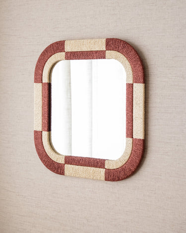 Spiegel Tess Gevlochten Bordeaux - Things I Like Things I Love
