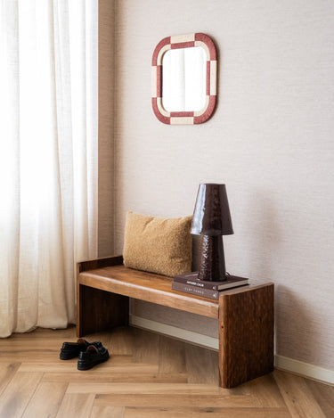 Spiegel Tess Gevlochten Bordeaux - Things I Like Things I Love