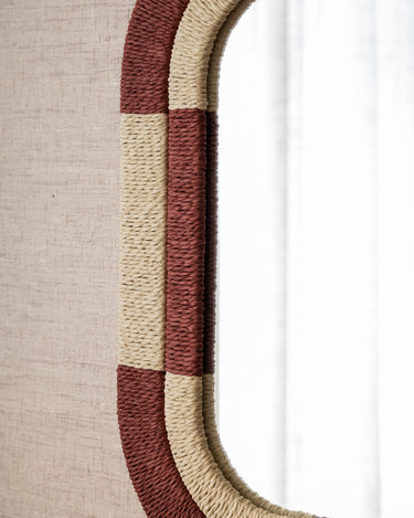 Spiegel Tess Gevlochten Bordeaux - Things I Like Things I Love