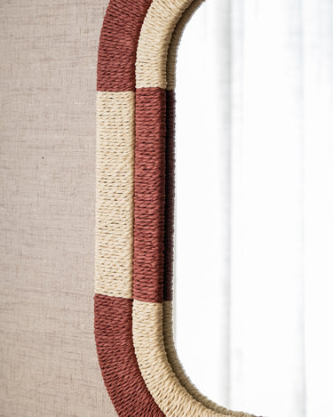 Spiegel Tess Gevlochten Bordeaux - Things I Like Things I Love