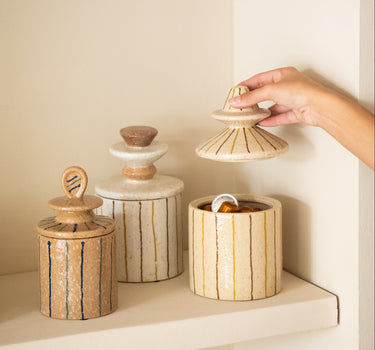 Storage Jar Lina Striped - Things I Like Things I Love