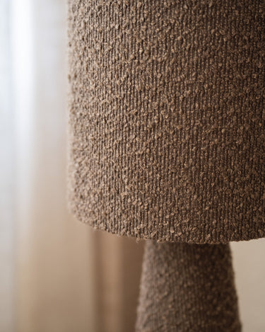 Table Lamp Micky Bouclé Brown - Things I Like Things I Love