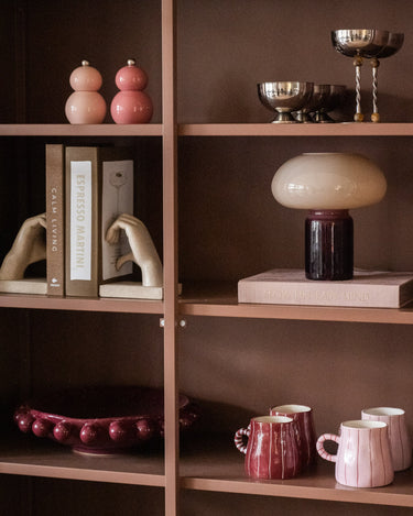 Tafellamp Paddenstoel Glas Roze / Aubergine - Things I Like Things I Love