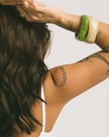 TILTIL Acrylic Squary Bangle Green - Things I Like Things I Love