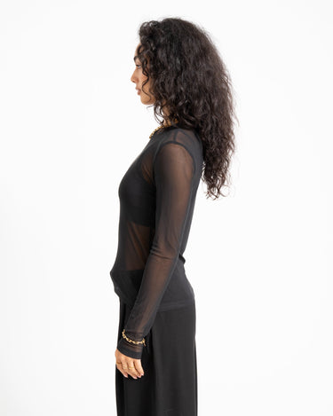 TILTIL Asya Basic Mesh Top Zwart - Things I Like Things I Love