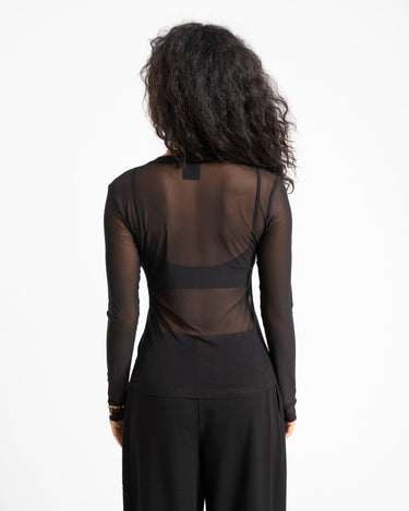 TILTIL Asya Basic Mesh Top Zwart - Things I Like Things I Love