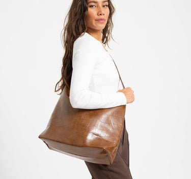TILTIL Bag Croco Lola Bruin - Things I Like Things I Love