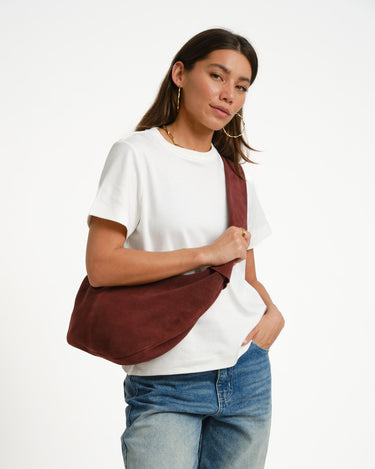 TILTIL Bag Leila REAL SUEDE Aubergine - Things I Like Things I Love