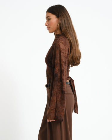 TILTIL Blair Lace Longsleeve Bruin - Things I Like Things I Love