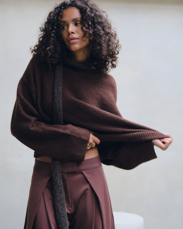 TILTIL Bora Pullover Bruin - Things I Like Things I Love