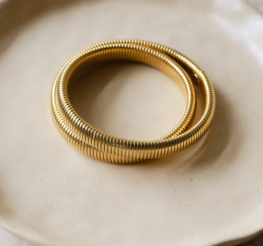 TILTIL Double Snake Bangle Gold - Things I Like Things I Love