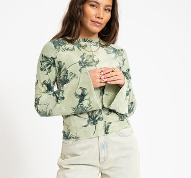 TILTIL Floral Farah Longsleeve Sage Green - Things I Like Things I Love