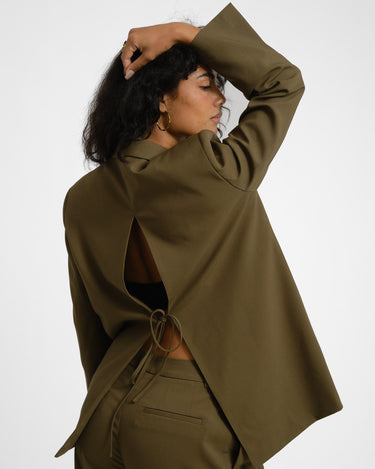 TILTIL Indy Open Back Blazer Groen - Things I Like Things I Love